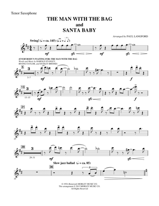 Book cover for Man With The Bag And Santa Baby - Bb Tenor Saxophone