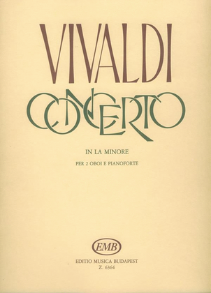 Book cover for Concerto in la minore per 2 oboi e pianoforte