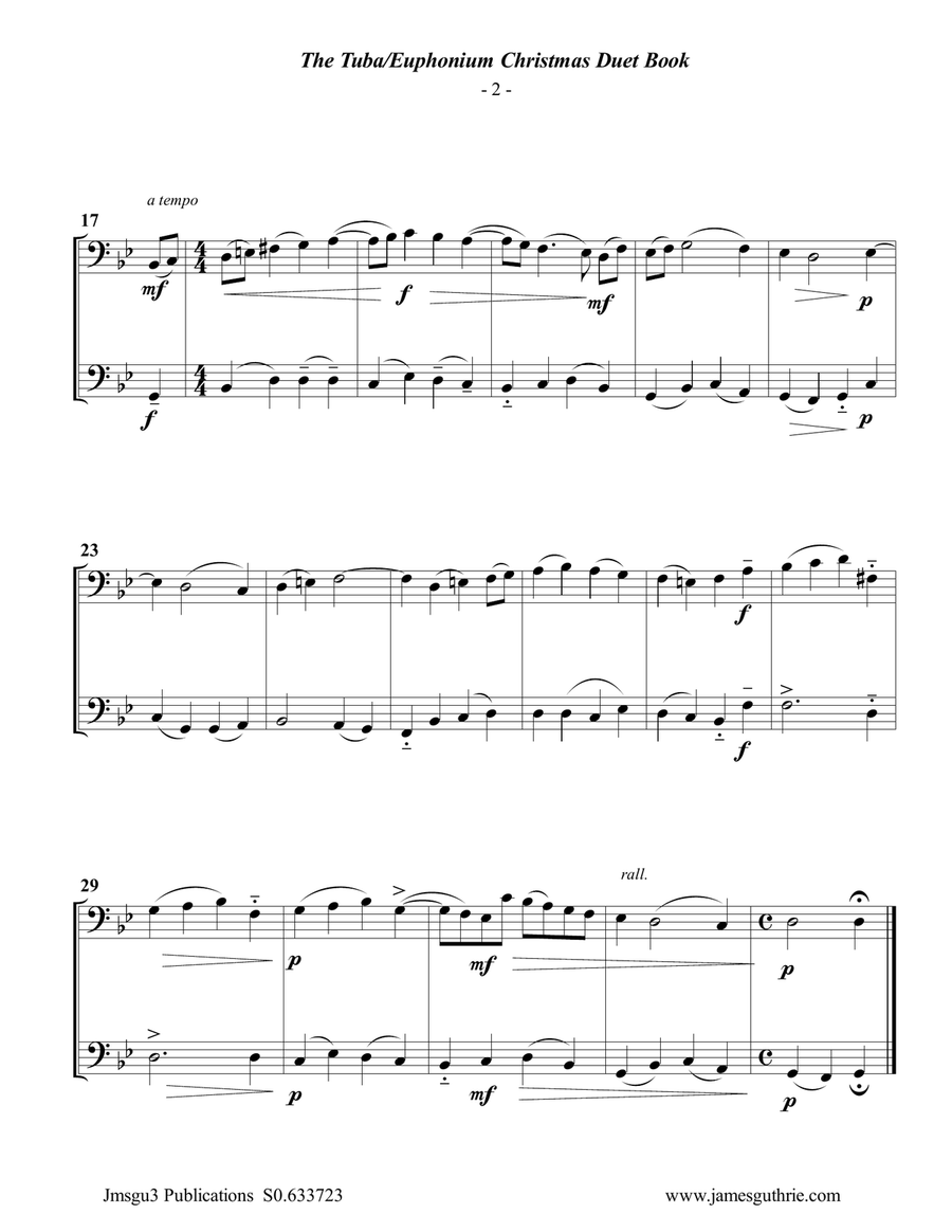The Tuba & Euphonium Christmas Duet Book - Low Version Brass Duet scores gallery preview page 2