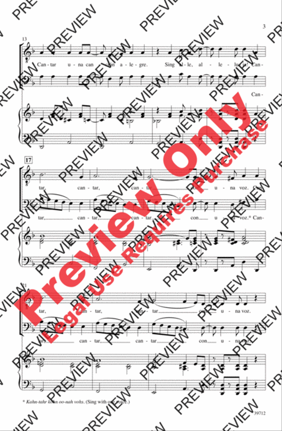 ¡Cantar! (Sing!) ¡Cantar! (Sing!) Men's Choir scores gallery preview page 3