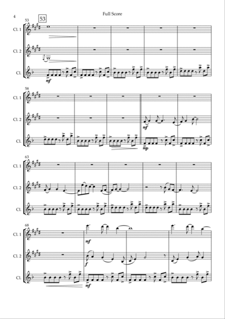 Without You Without You Clarinet Trio scores gallery preview page 4