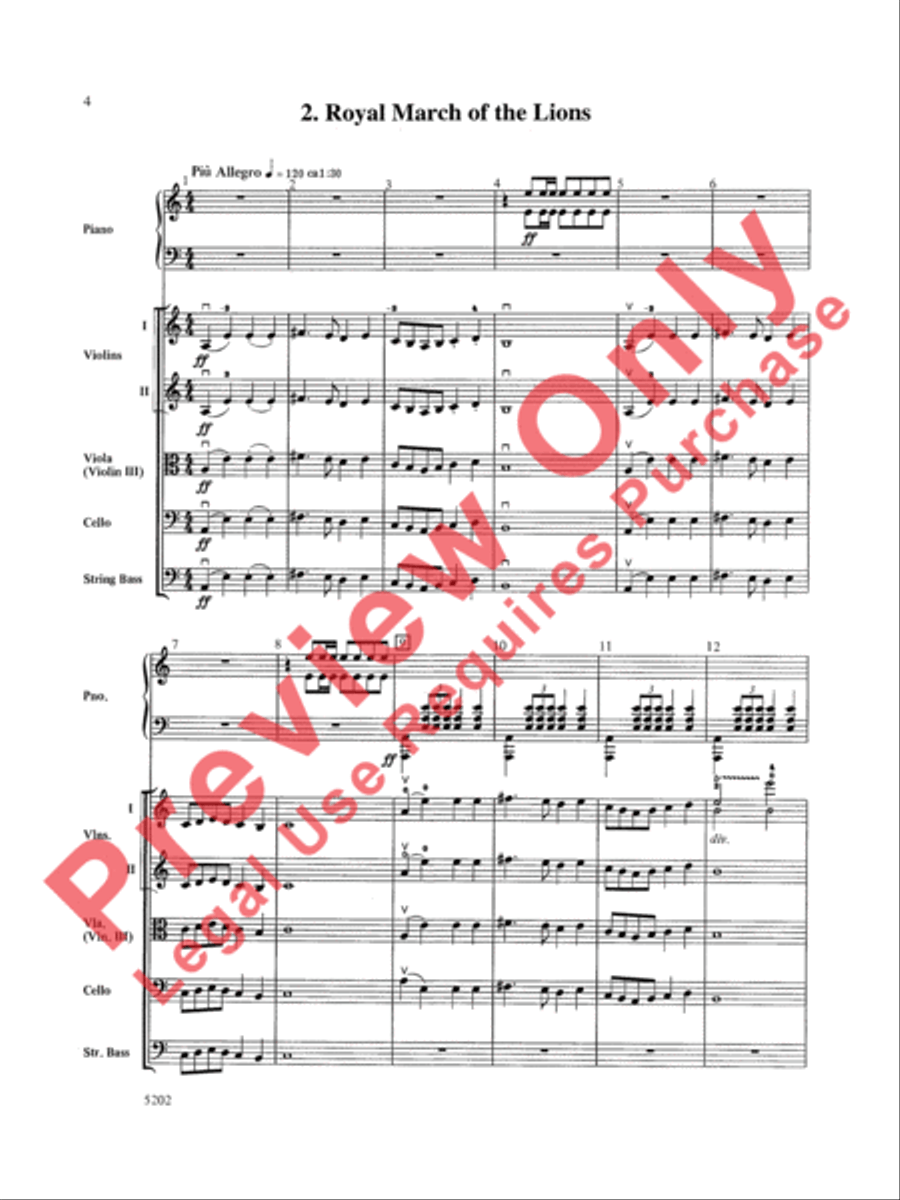 Carnival of the Animals Carnival of the Animals String Orchestra scores gallery preview page 5