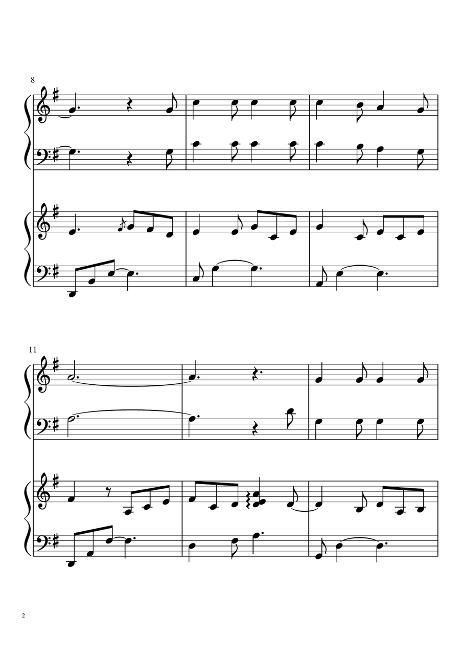 Von guten Machten wunderbar geborgen (Easy! Student-Teacher Piano Duet) Piano Method scores gallery preview page 2