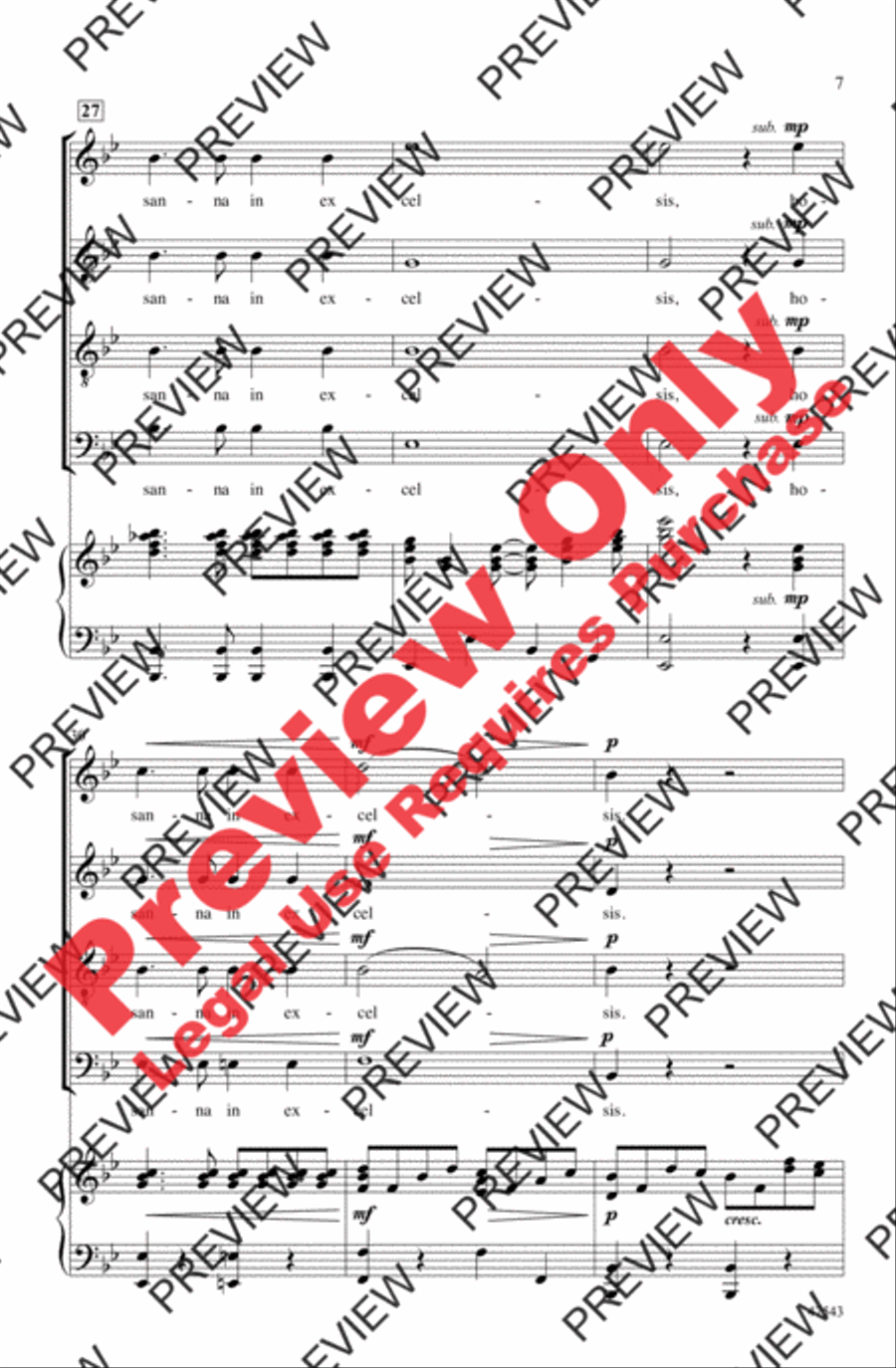 Sanctus Sanctus 4-Part scores gallery preview page 7