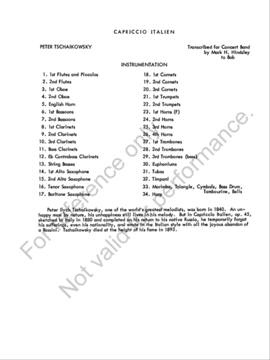 Capriccio Italien Concert Band scores gallery preview page 3