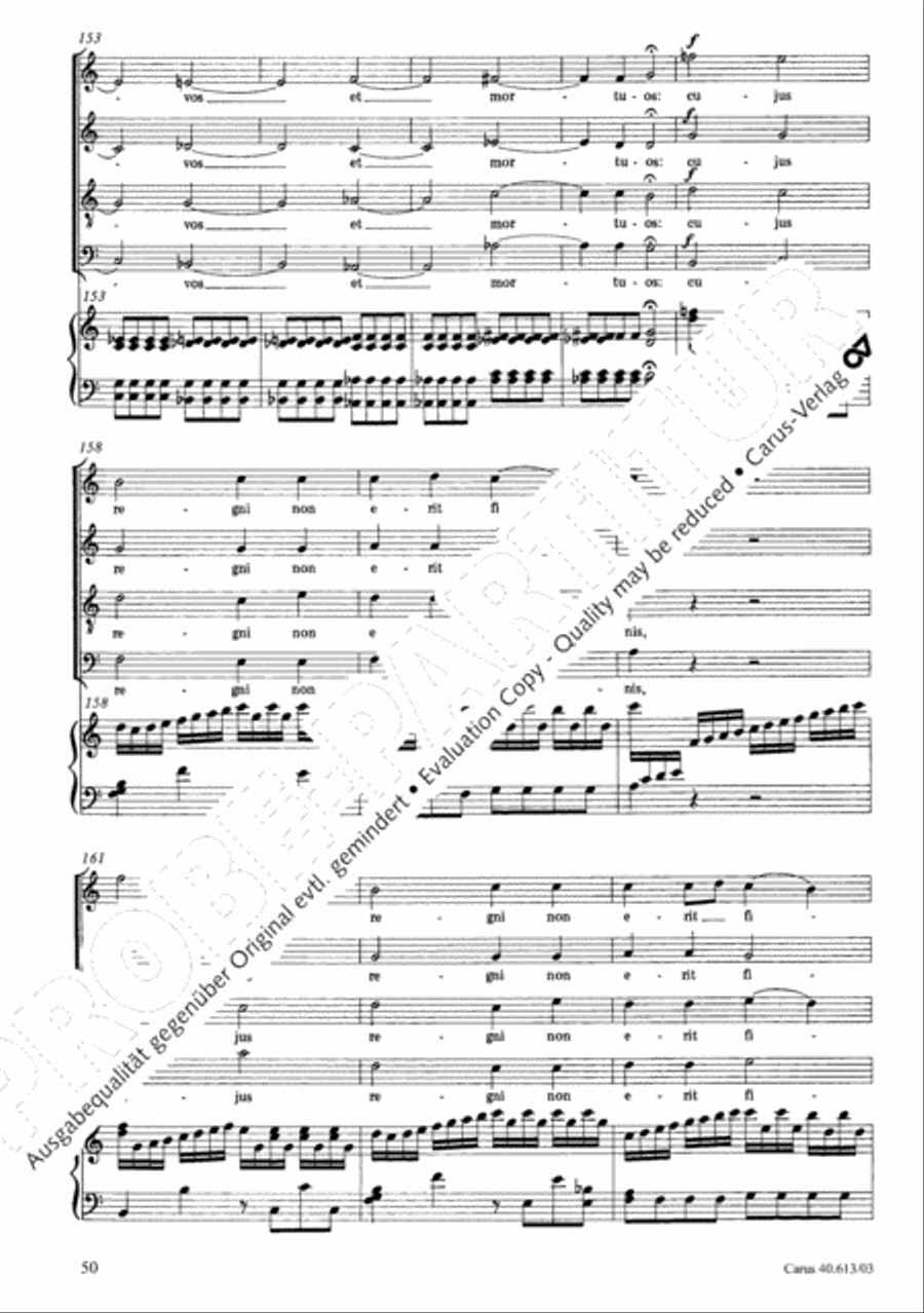 Mass in C (Missa in C) 4-Part scores gallery preview page 51