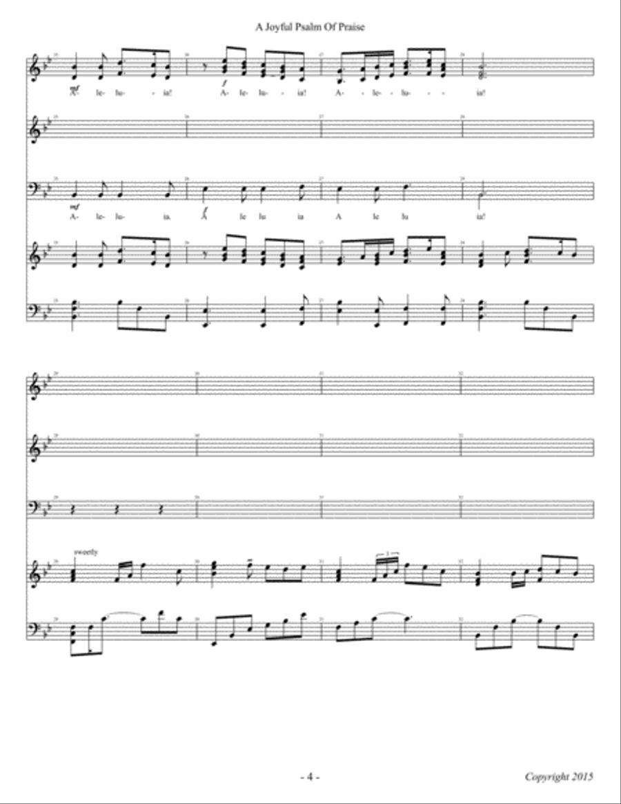 A Joyful Psalm of Praise 3-Part scores gallery preview page 4