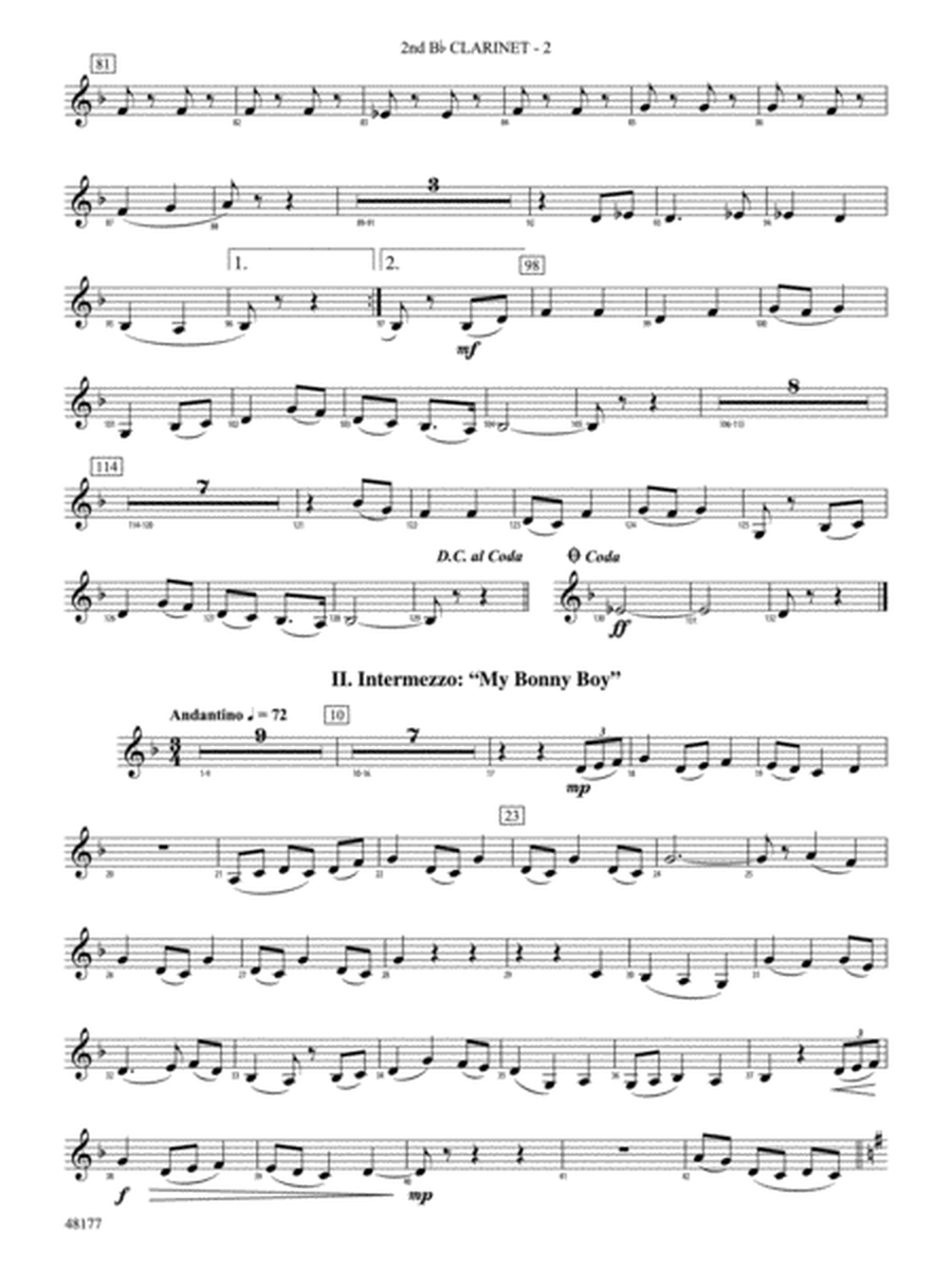 English Folk Song Suite: 2nd B-flat Clarinet