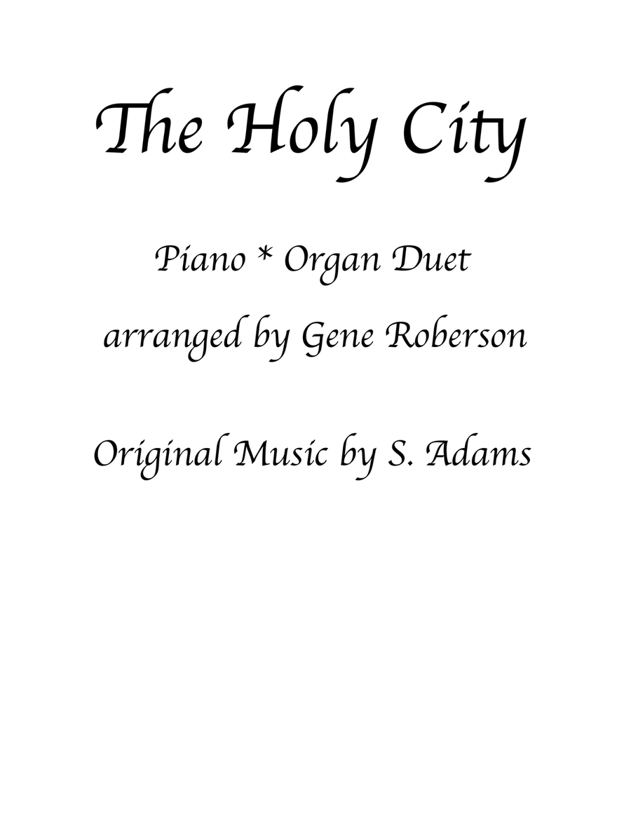The Holy City Piano Organ Duet Advanced Piano, Vocal scores gallery preview page 1