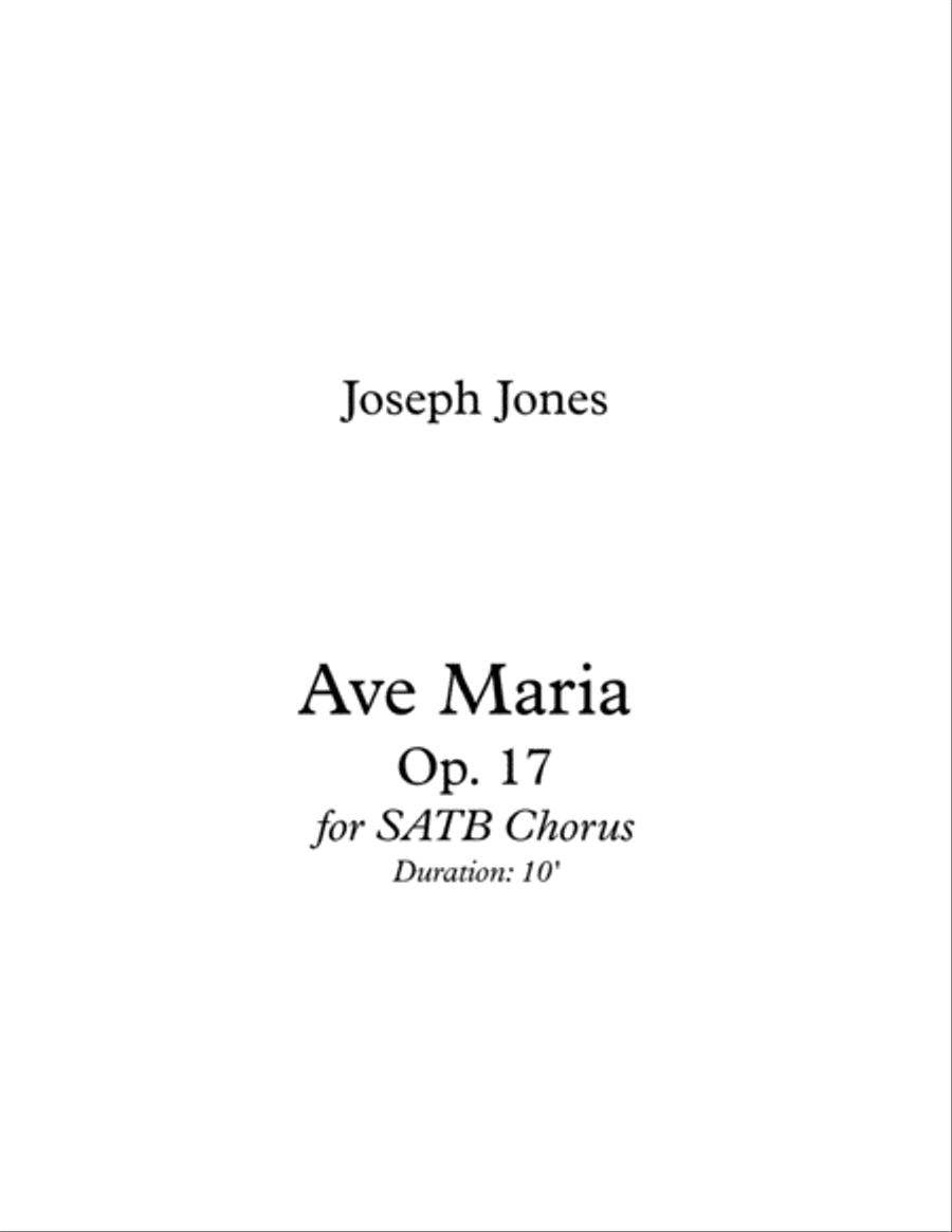 Ave Maria, Op. 17 4-Part scores gallery preview page 1