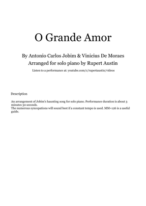 Book cover for O Grande Amor