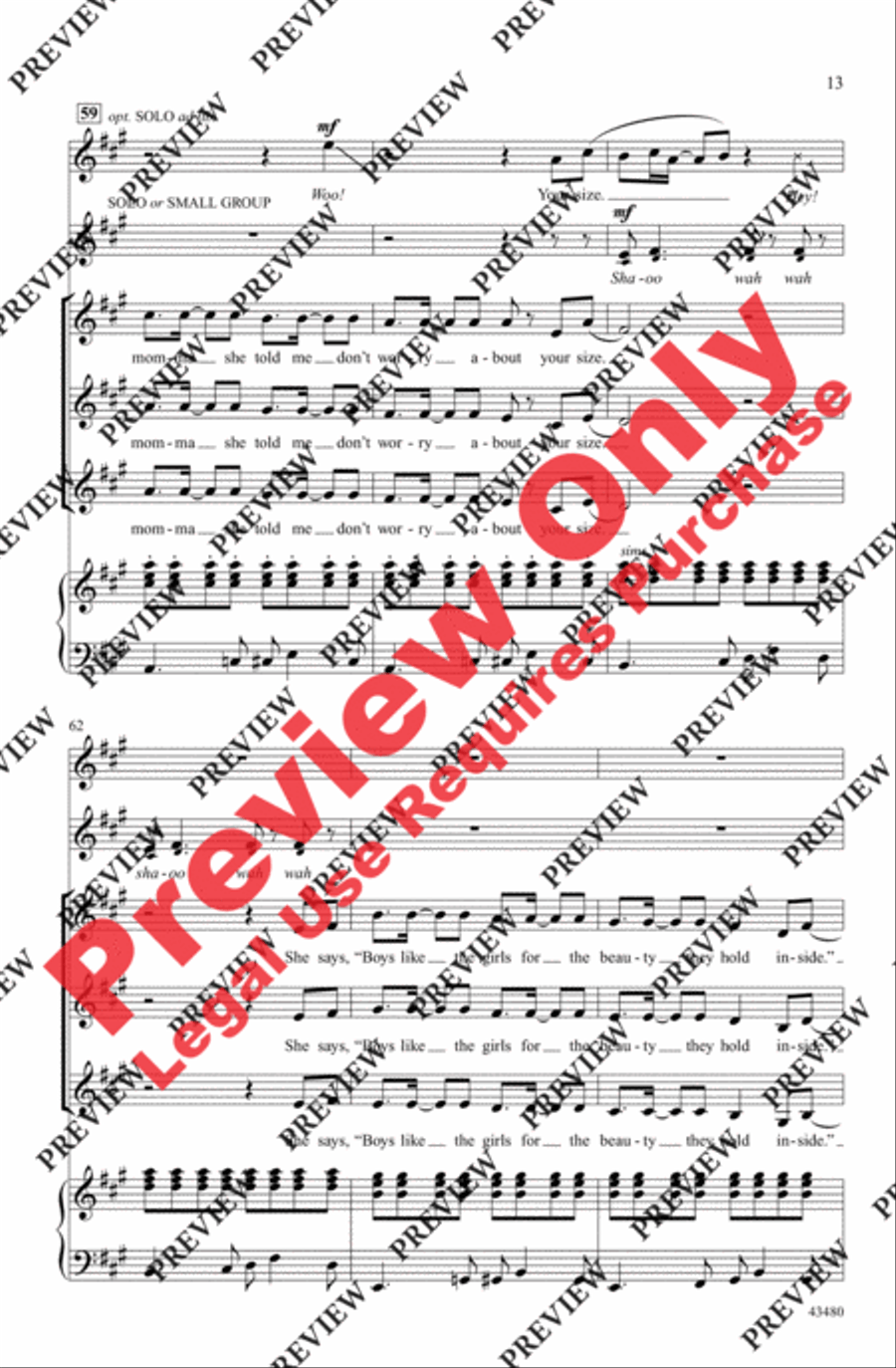 All About That Bass - SoundTrax CD (CD only) Choir scores gallery preview page 13