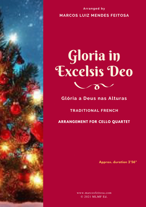 Book cover for Gloria In Excelsis Deo - Cello Quartet