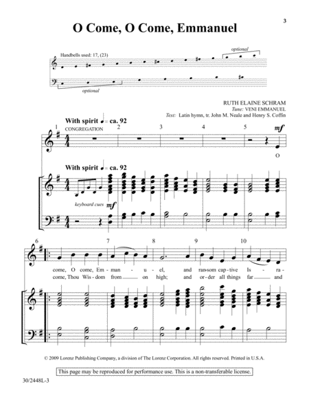 Christmas Carol Celebrations - Reproducible Handbell Part (2-3 octaves) - Digita