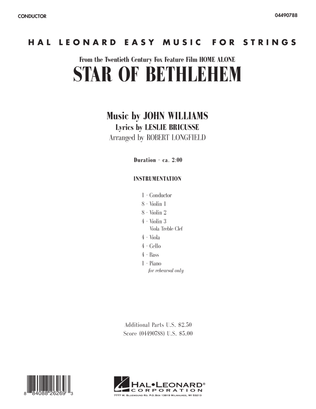 Book cover for Star of Bethlehem (from "Home Alone") - Full Score