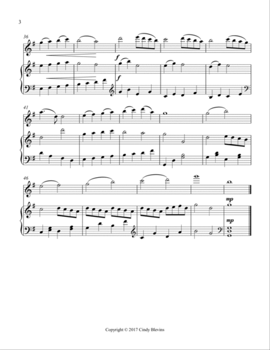 Angels We Have Heard On High, for Harp and Flute Flute scores gallery preview page 4