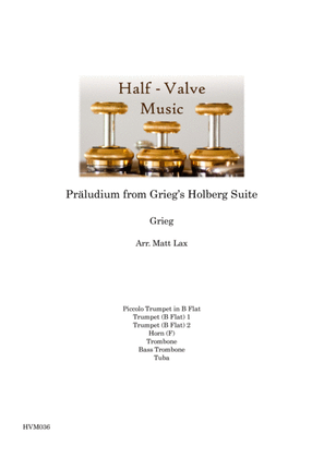 Book cover for Praeludium from Grieg's Holberg Suite (Brass Septet)