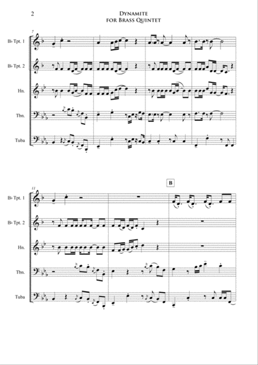 Dynamite Brass Ensemble scores gallery preview page 3