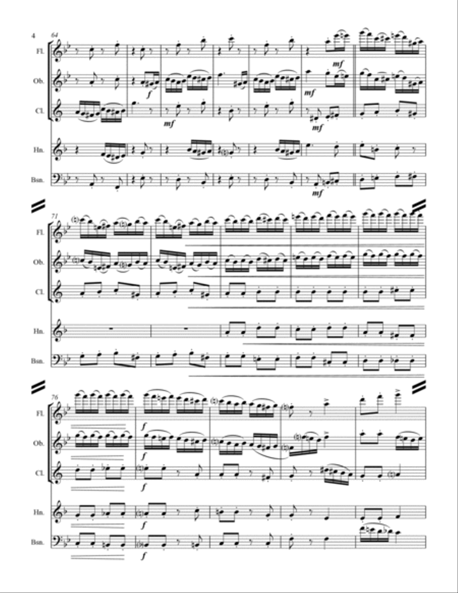 The Nutcracker Suite COMPLETE (for Woodwind Quintet) Woodwind Quintet scores gallery preview page 5