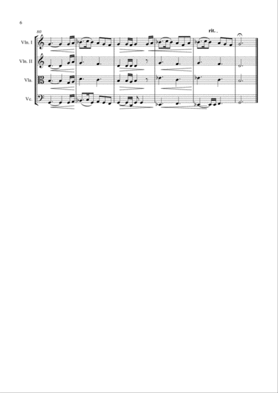 Kiss From A Rose String Quartet scores gallery preview page 6