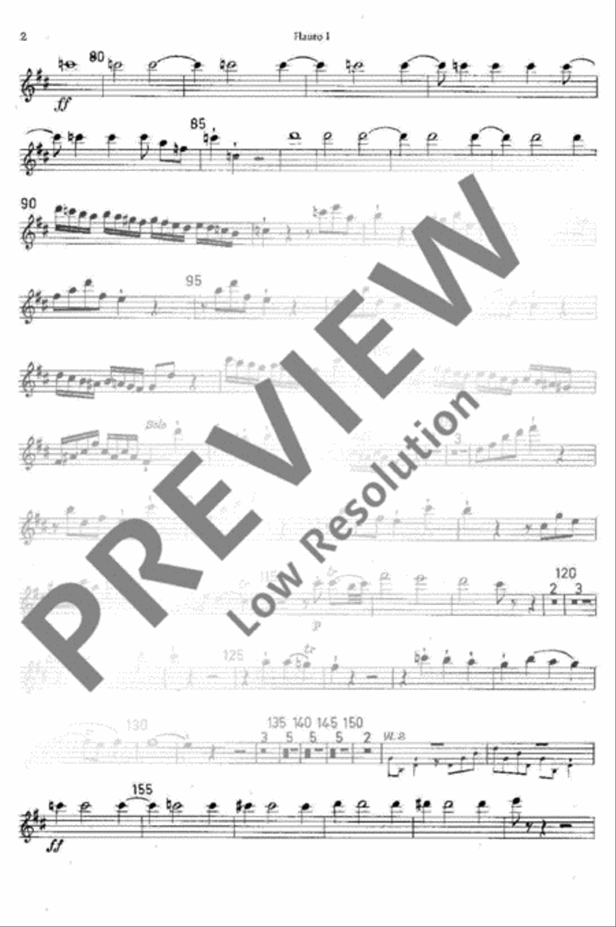 Symphony No. 1 Flute scores gallery preview page 3