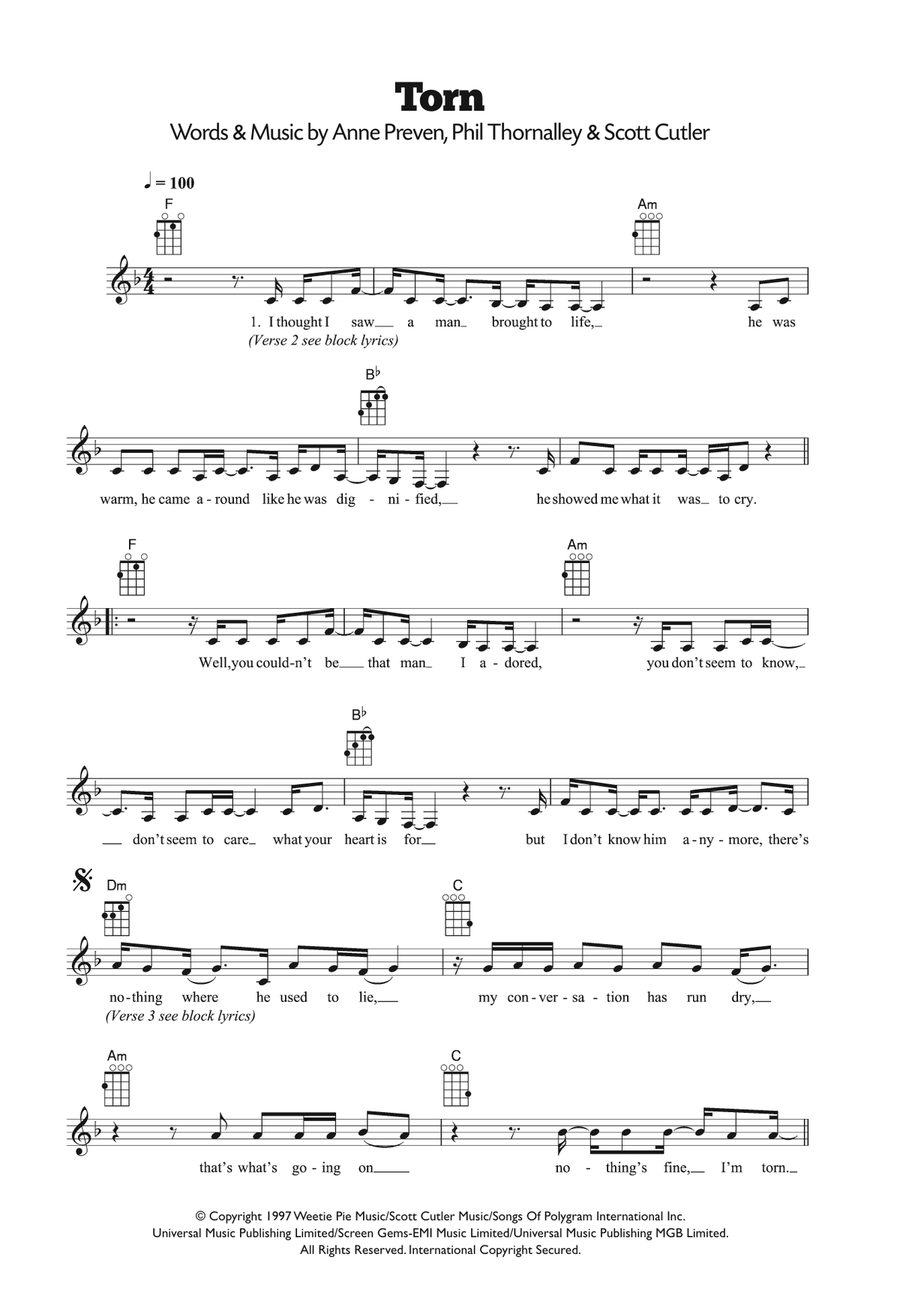 Torn Torn Ukulele scores gallery preview page 1