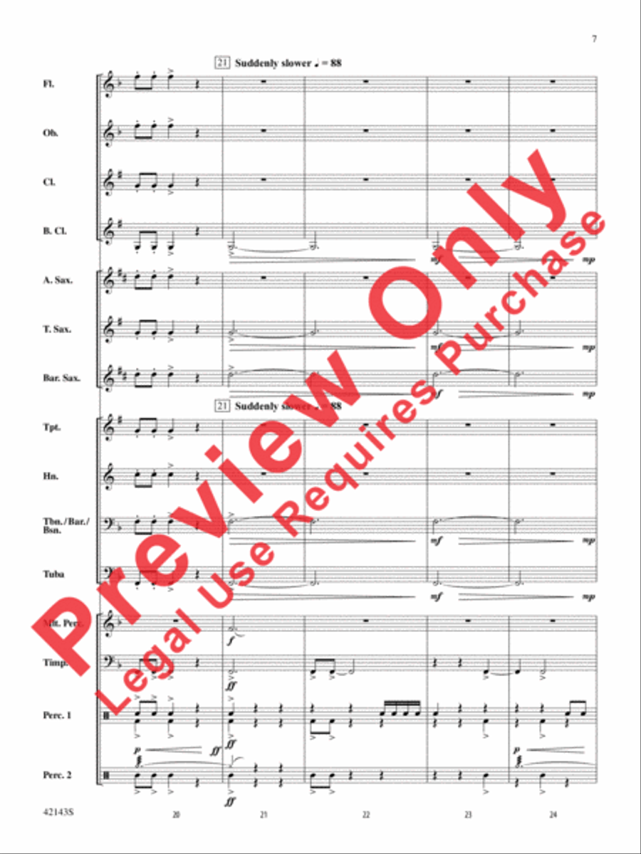 The Christmas Truce of 1914 Concert Band scores gallery preview page 7