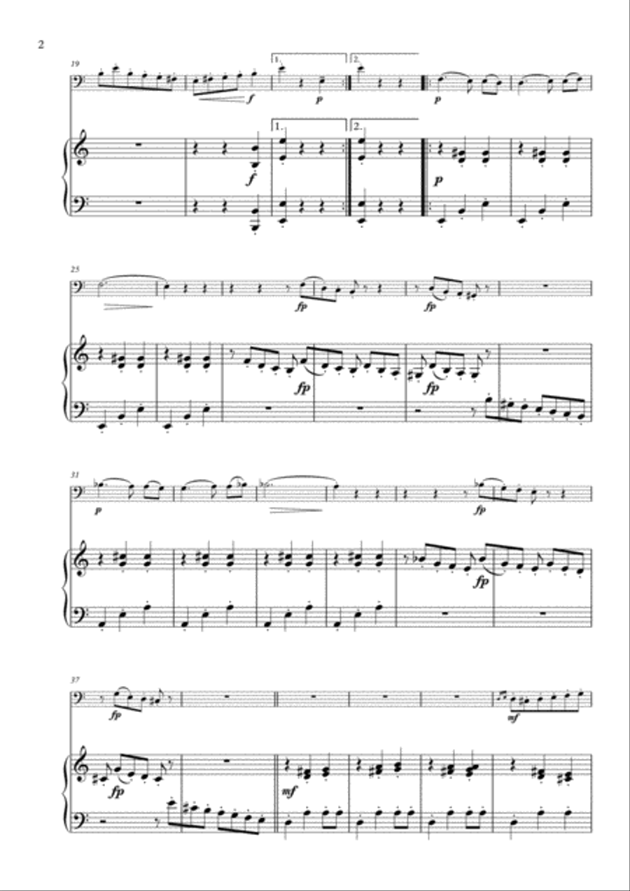 Anitra's Dance from Peer Gynt arranged for Cello and Piano Piano scores gallery preview page 4