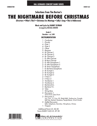 Book cover for Selections from The Nightmare Before Christmas - Full Score