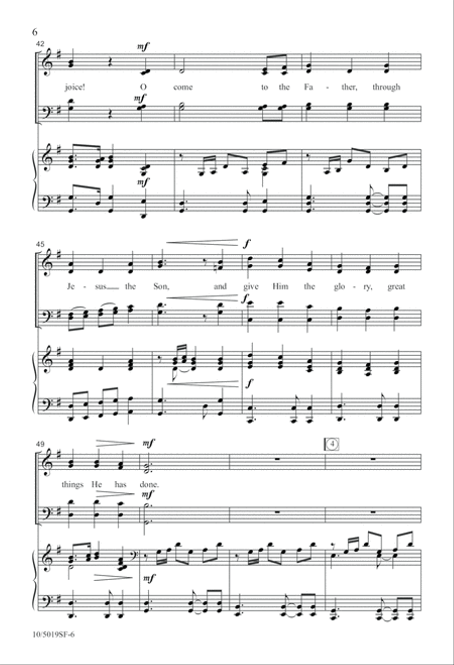 Great Things He Has Done 4-Part scores gallery preview page 6