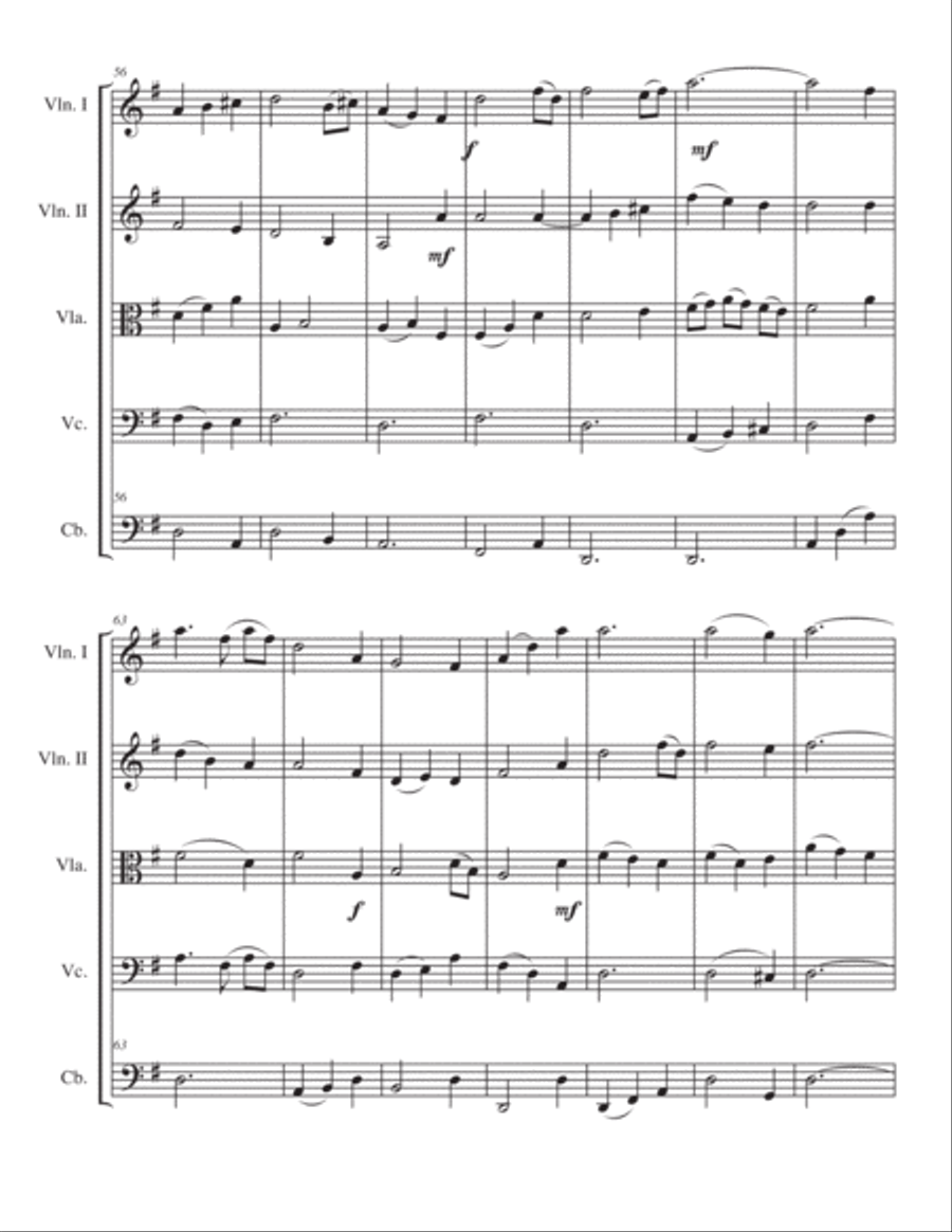 Variations on Amazing Grace for String Orchestra. String Orchestra scores gallery preview page 5