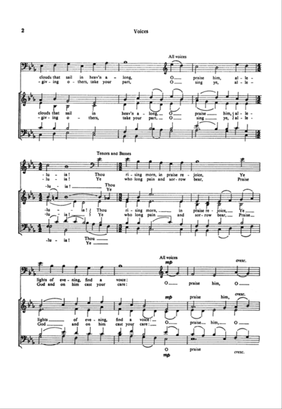 All Creatures of our God and King 4-Part scores gallery preview page 2