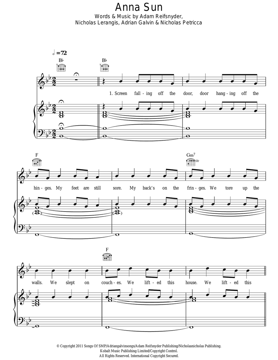 Anna Sun Anna Sun Guitar scores gallery preview page 1