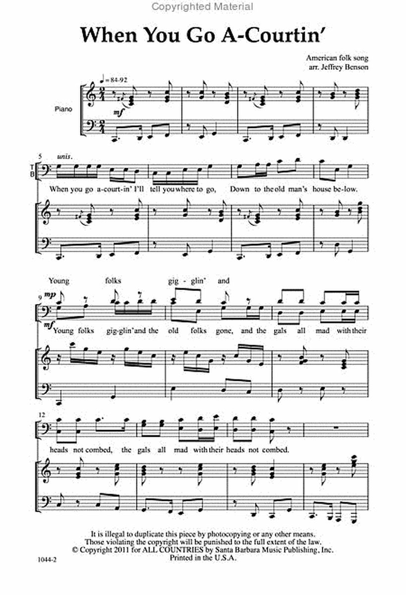 When You Go A-courtin' - SATB Octavo image number null