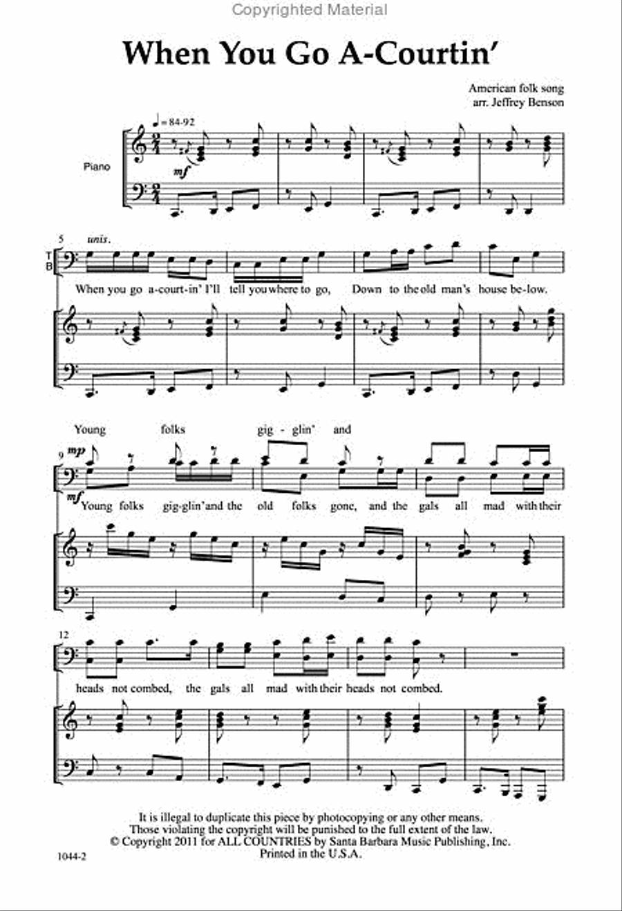 When You Go A-courtin' - SATB Octavo image number null