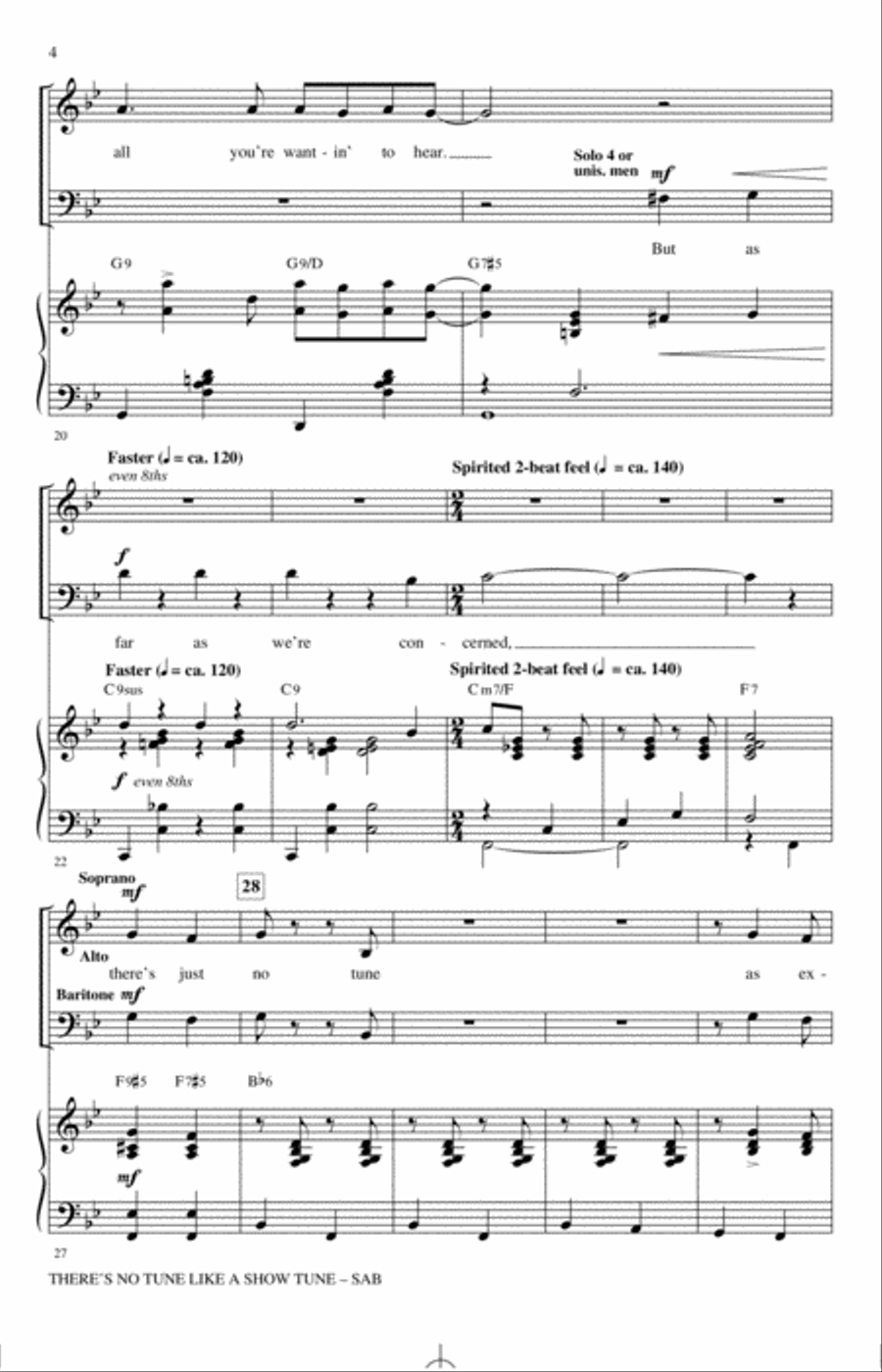 There's No Tune Like A Show Tune (arr. Mark Hayes) 3-Part scores gallery preview page 3