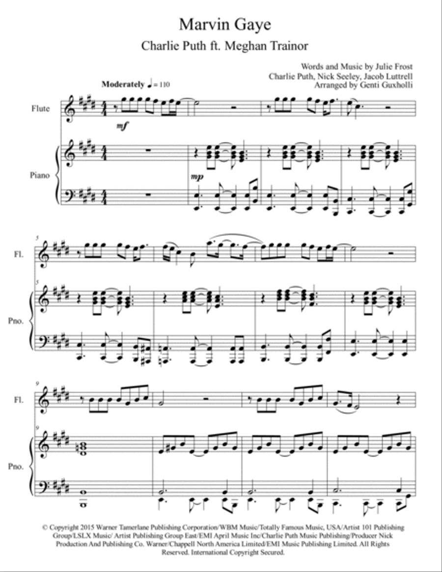 Marvin Gaye Flute Solo scores gallery preview page 2