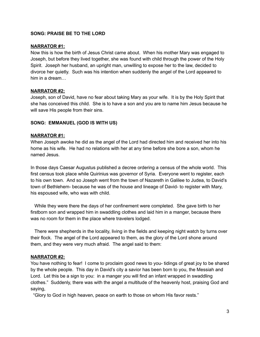 Emmanuel (God Is With Us) (A Christmas Cantata - SAB Version) 3-Part scores gallery preview page 4