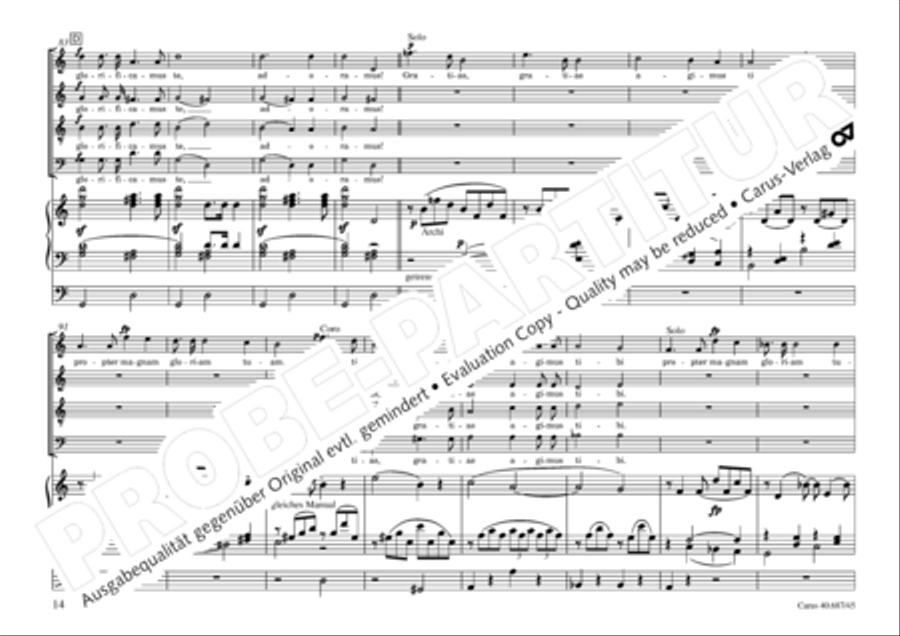 Missa sacra C Minor 4-Part scores gallery preview page 15