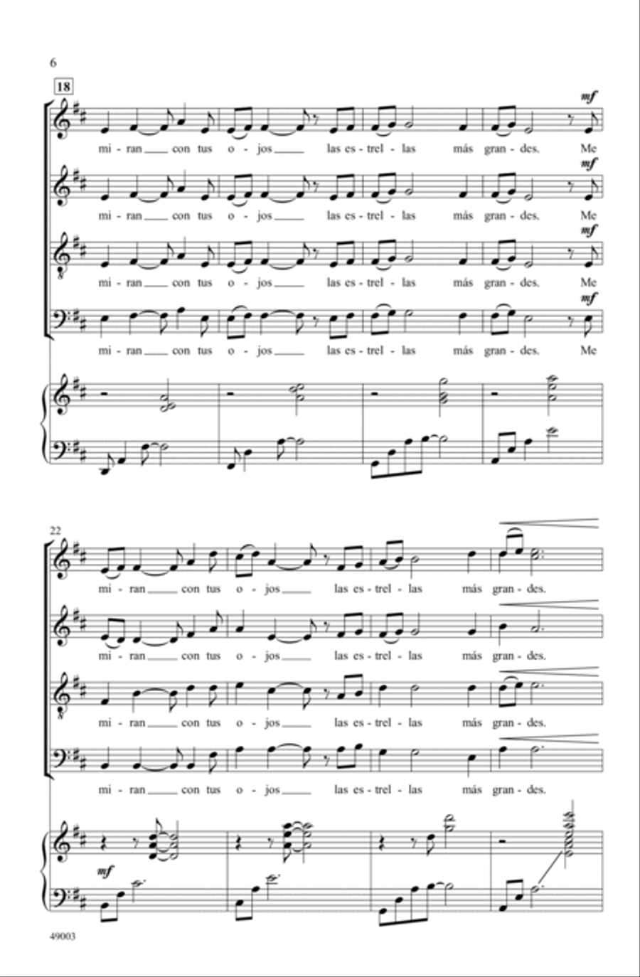 Aquí Te Amo Choir scores gallery preview page 5