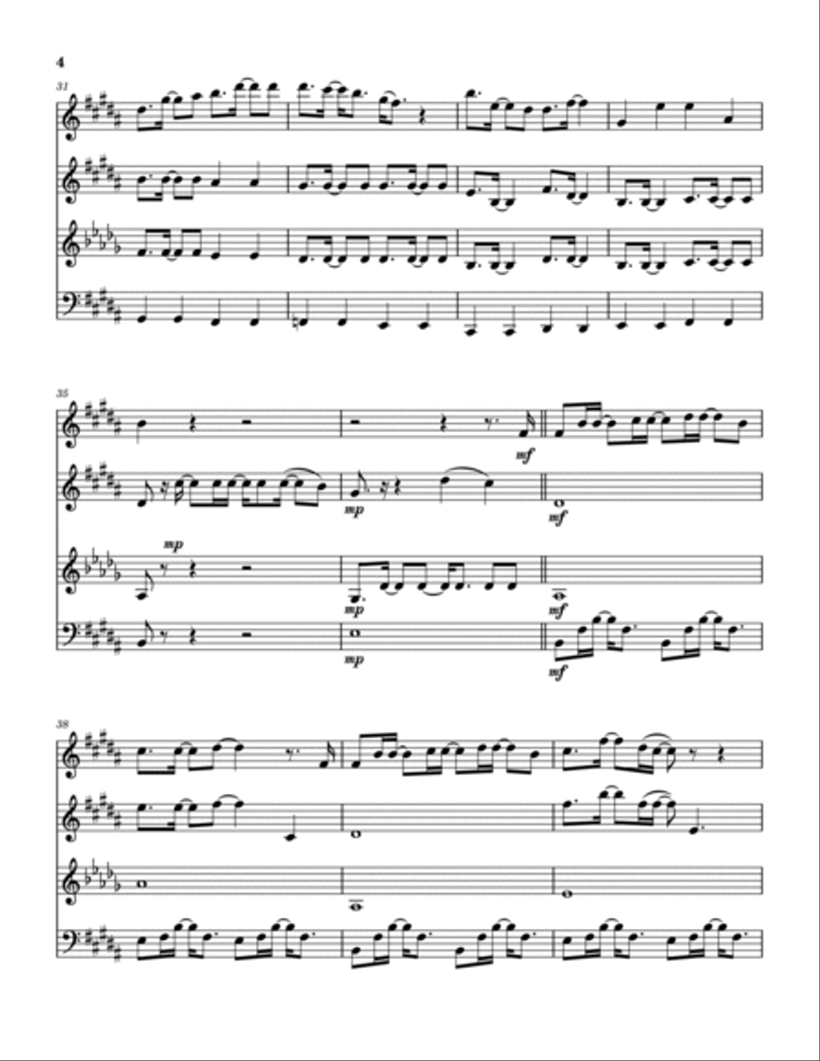 Even When I'm Not Woodwind Quartet scores gallery preview page 5