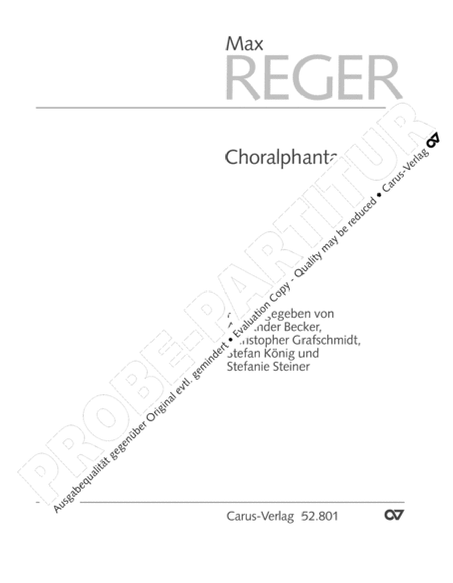Reger Edition of Work, vol. I/1: Chorale phantasies for organ