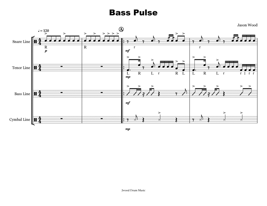 Book cover for Bass Pulse (Drumline Cadence)