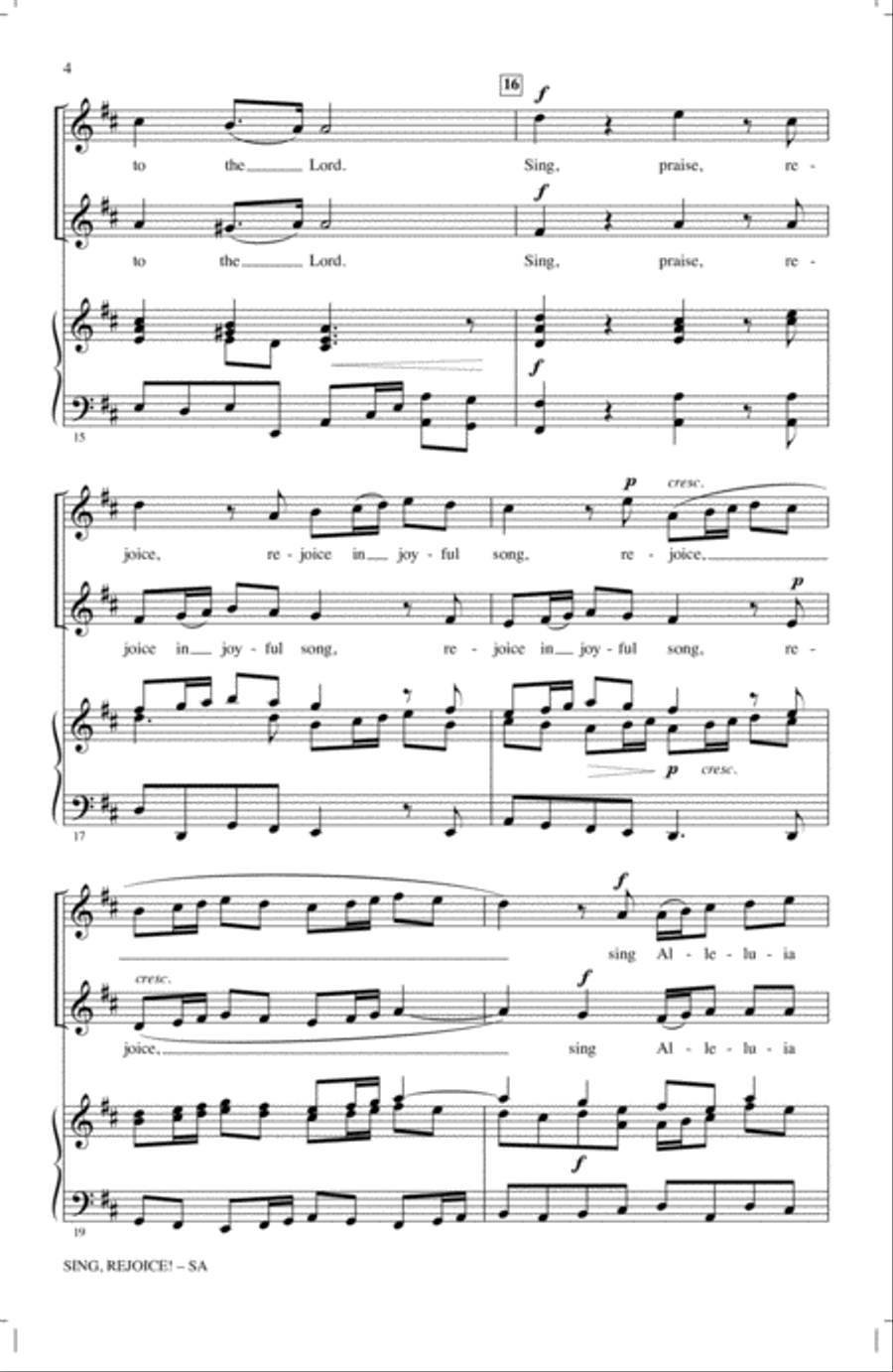 Sing, Rejoice! (from Judas Maccabaeus) 2-Part scores gallery preview page 3