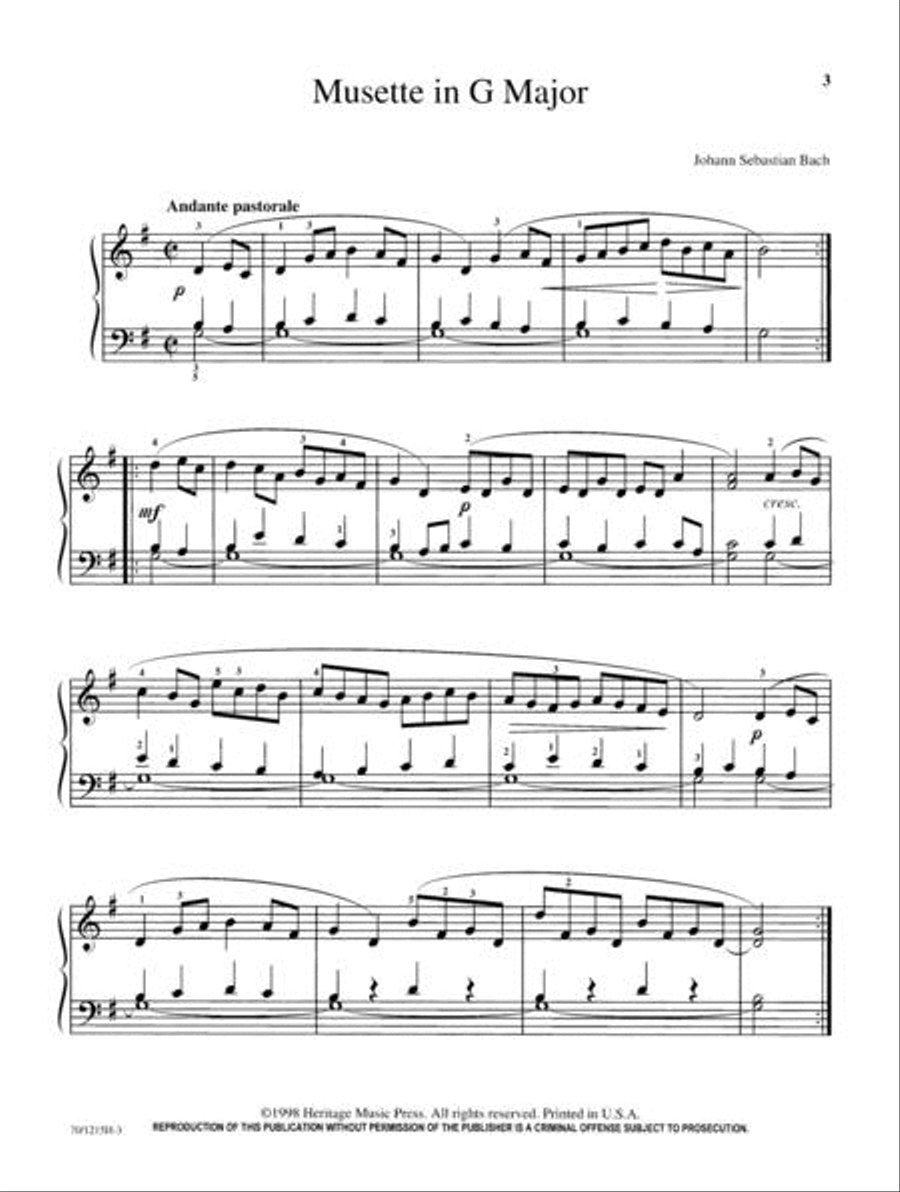 Mastering Repertoire: Bach Piano Solo scores gallery preview page 3