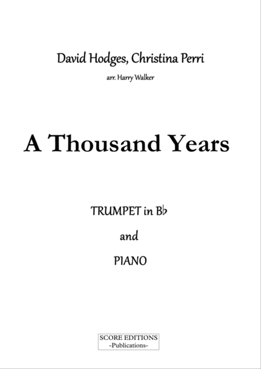A Thousand Years Trumpet Solo scores gallery preview page 2