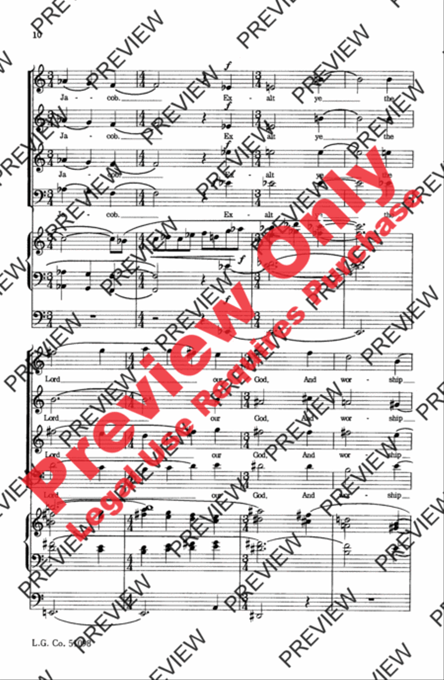 Two Psalm Motets 4-Part scores gallery preview page 10