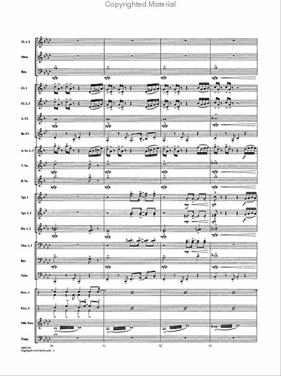 Highlights from Ratatouille Concert Band scores gallery preview page 3