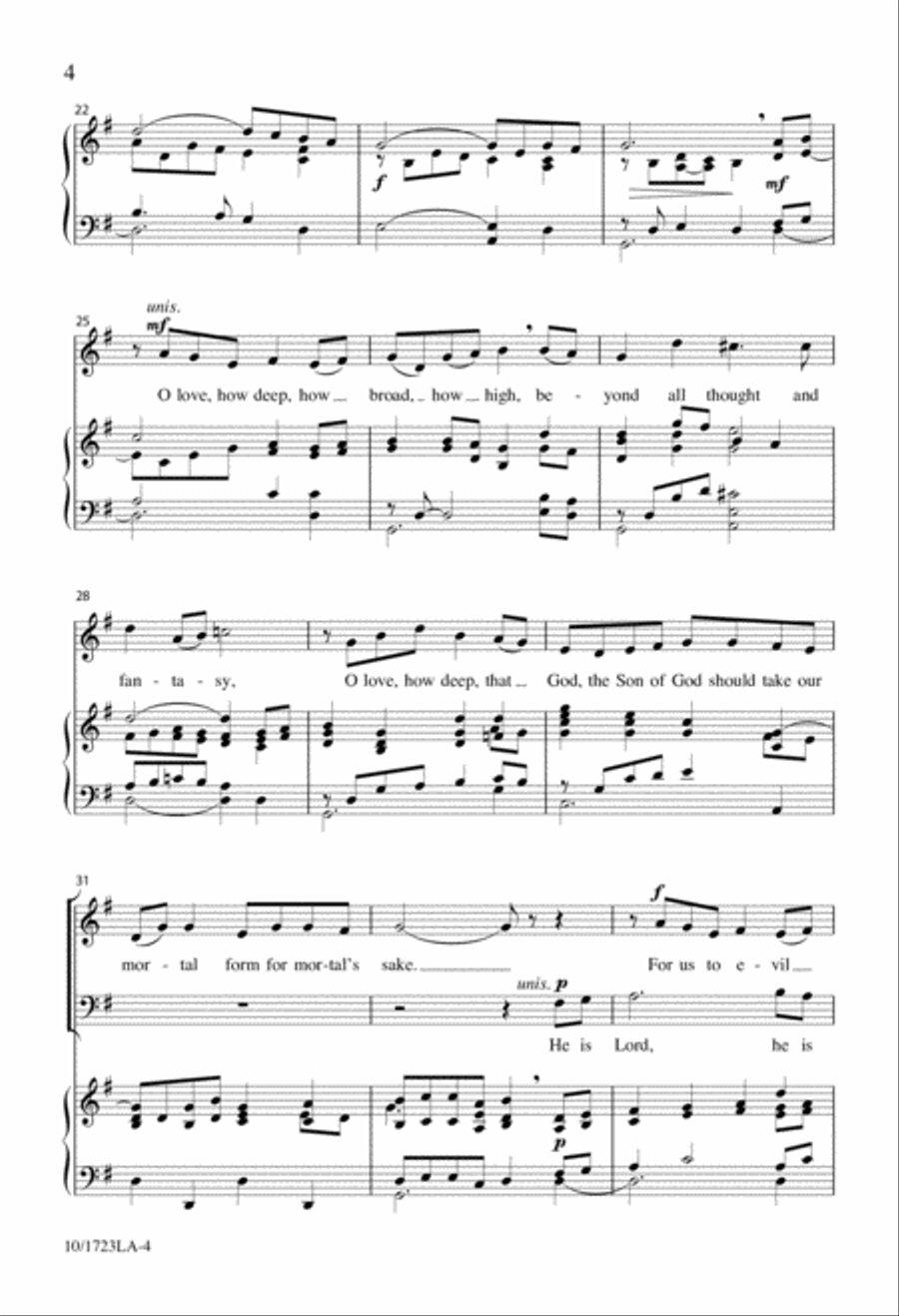 He Is Lord 4-Part scores gallery preview page 4
