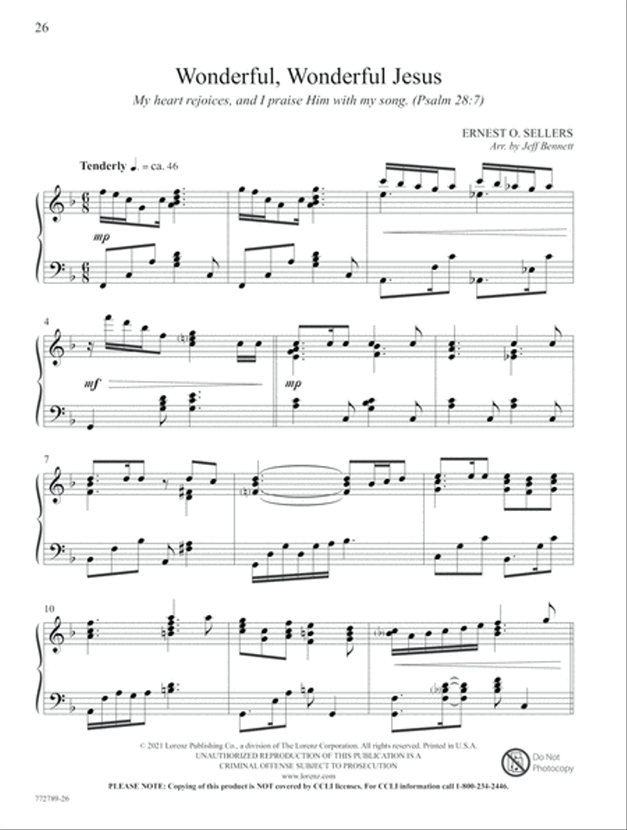 Playing the Psalms Playing the Psalms Piano Solo scores gallery preview page 14